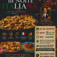 Noite Italiana une tradição e solidariedade para manter atendimento a pessoas com deficiência em Brasília cinema