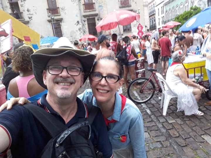 Fátima Brizola com Eduardo Bastian