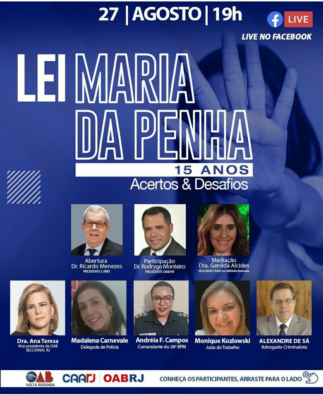 Encontro virtual sobre Lei Maria da Penha