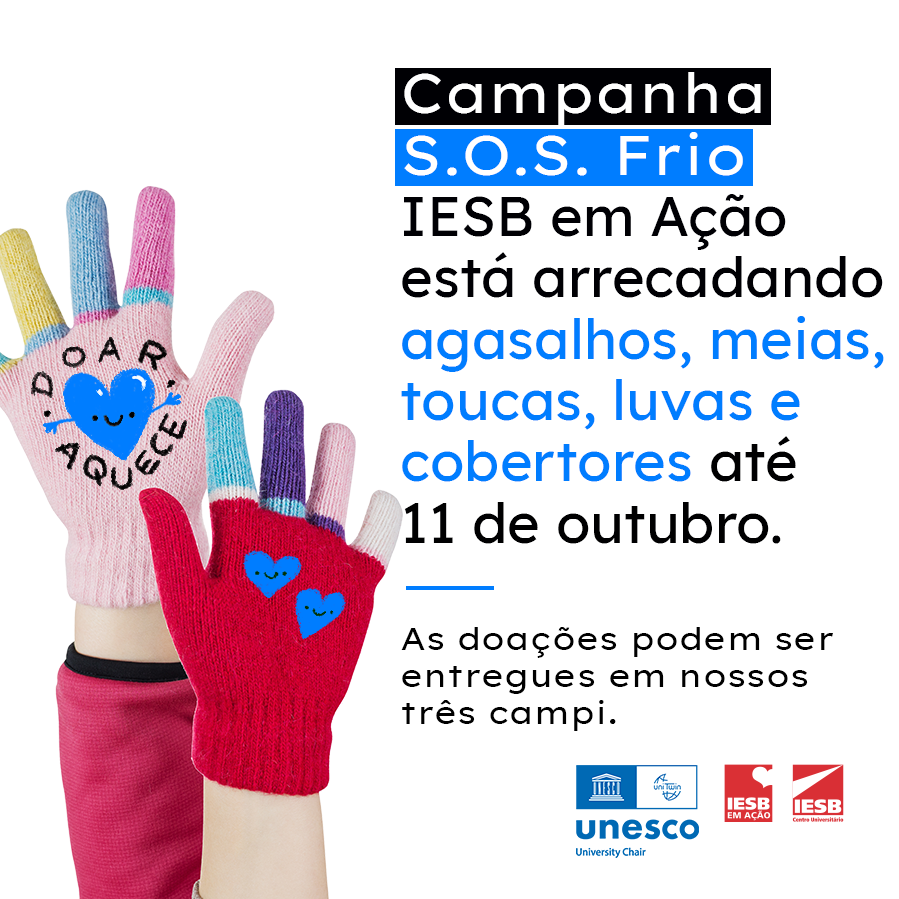 IESB em Ação promove campanhas para arrecadar agasalhos e livros