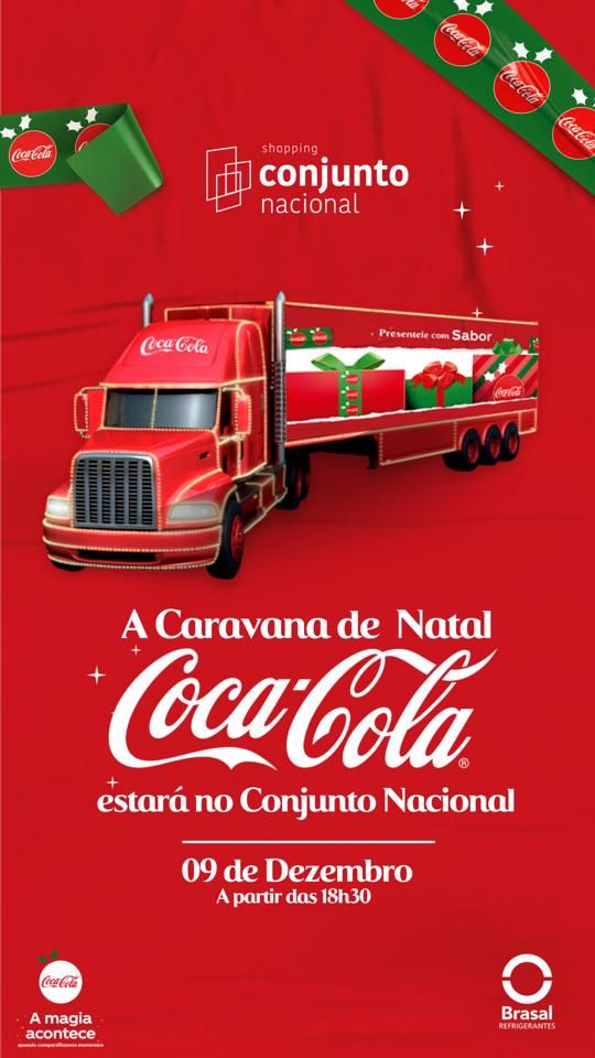 Caravana Iluminada da Coca-Cola partirá do Conjunto Nacional nesta quinta-feira