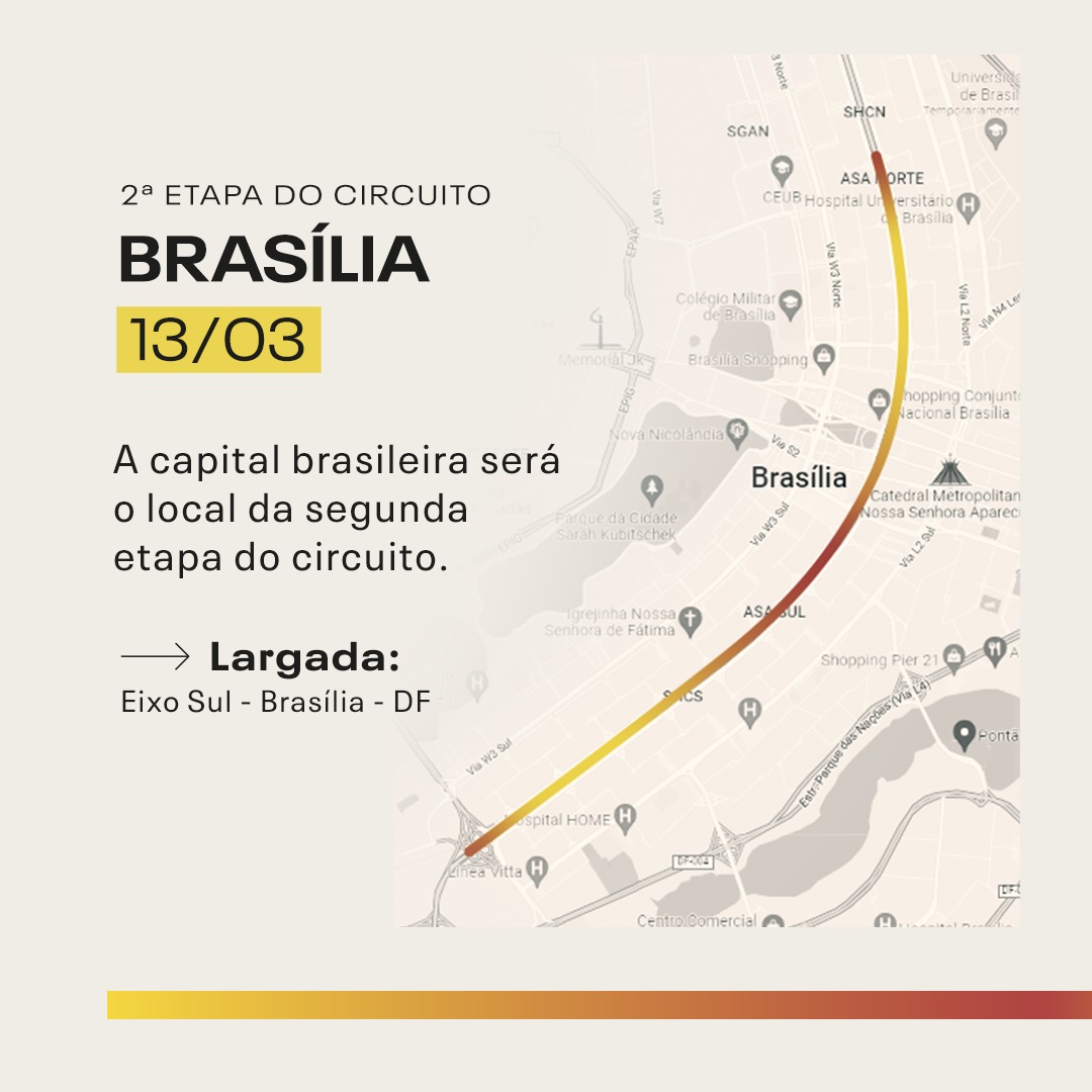 Brasília recebe etapa da corrida LIVE! Run XP