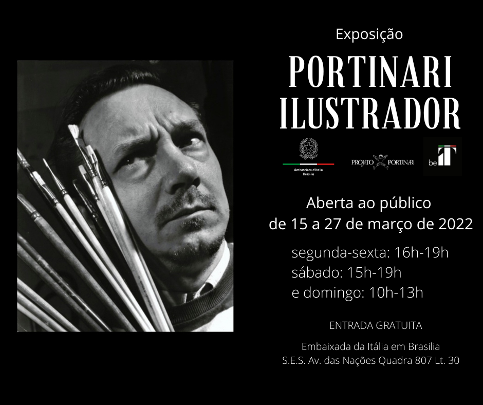 A Embaixada da Itália em Brasília e o "Projeto Portinari" oferecem a exposição "Portinari ilustrador" na Sala Nervi da Embaixada