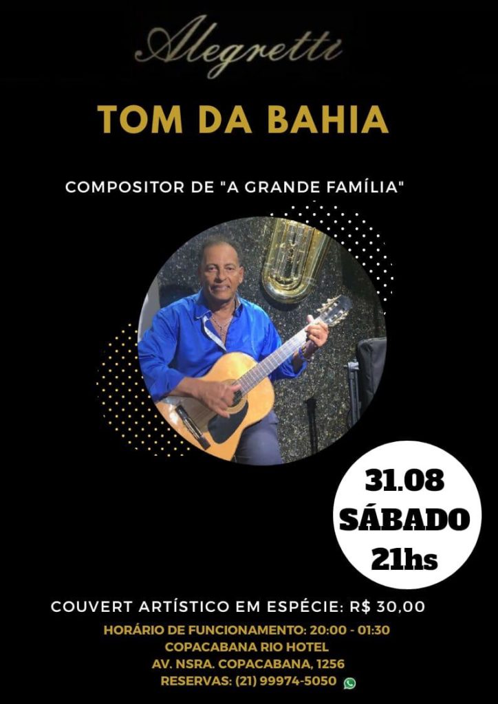 Susana Madruga recebe Tom da Bahia e outros músicos no Alegretti Rio de janeiro