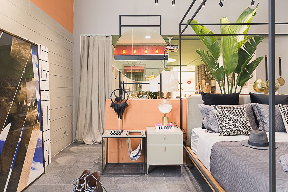 Quarto masculino jovem tem como inspiração traços de Brasília Decoração