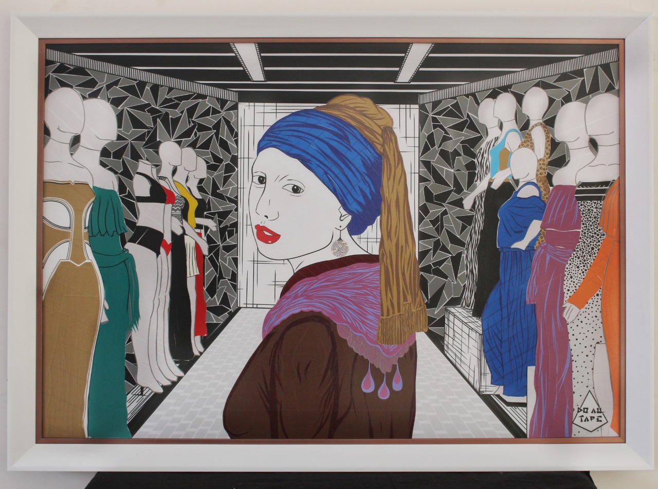 Artistas montam obra de arte com fitas ao vivo Artes