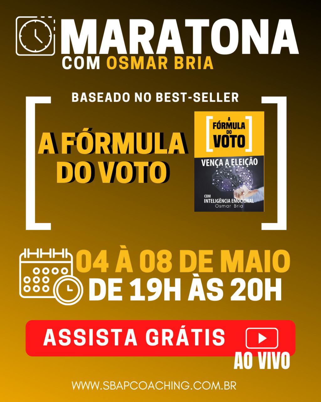 Eleições x Covid-19: Autor de “A Fórmula do Voto” realiza maratona de lives para orientar população Pública