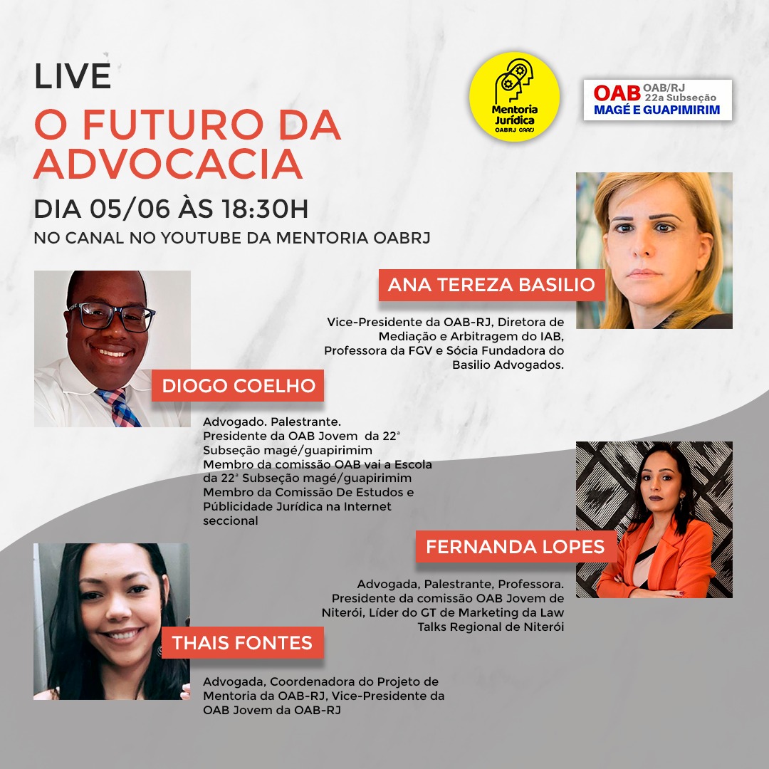 Ana Tereza Basílio e OAB Jovem falam sobre o futuro da advocacia Rio de janeiro