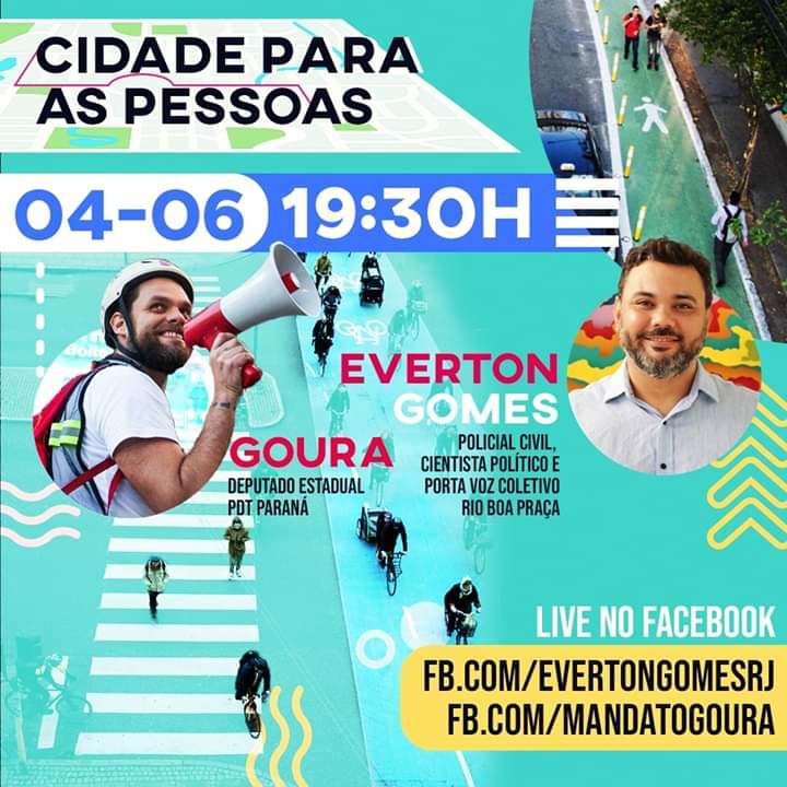 Próxima Live de Everton Gomes aborda Cidade para as pessoas Rio de janeiro