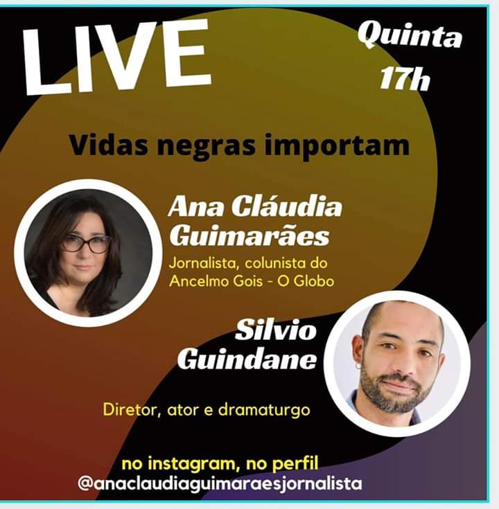 Ana Claudia Guimarães fará live com o cineasta Silvio Guindane Rio de janeiro