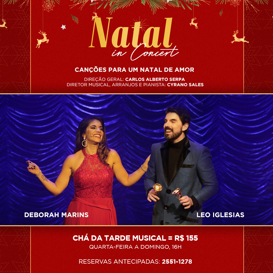 Canções para um Natal de amor estreia nesta sexta, na Casa Julieta de Serpa