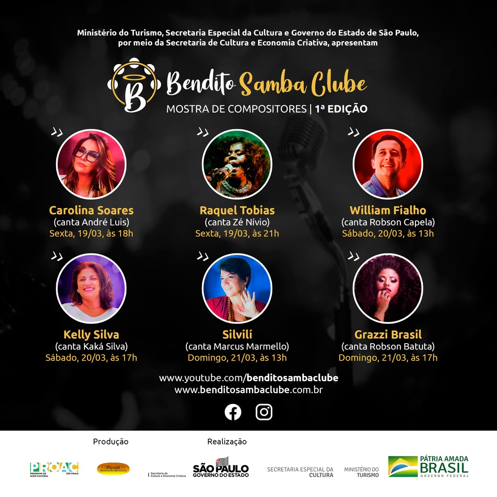 Gerações do samba se encontram em 1ª Mostra de Compositores do Bendito Samba Clube Música