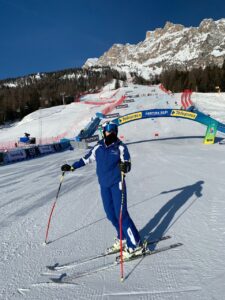 Diego Aguiar patrocina a esquiadora ucraniana Kateryna Pyrozhko