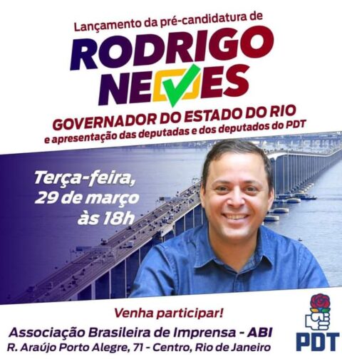 PDT lança Rodrigo Neves