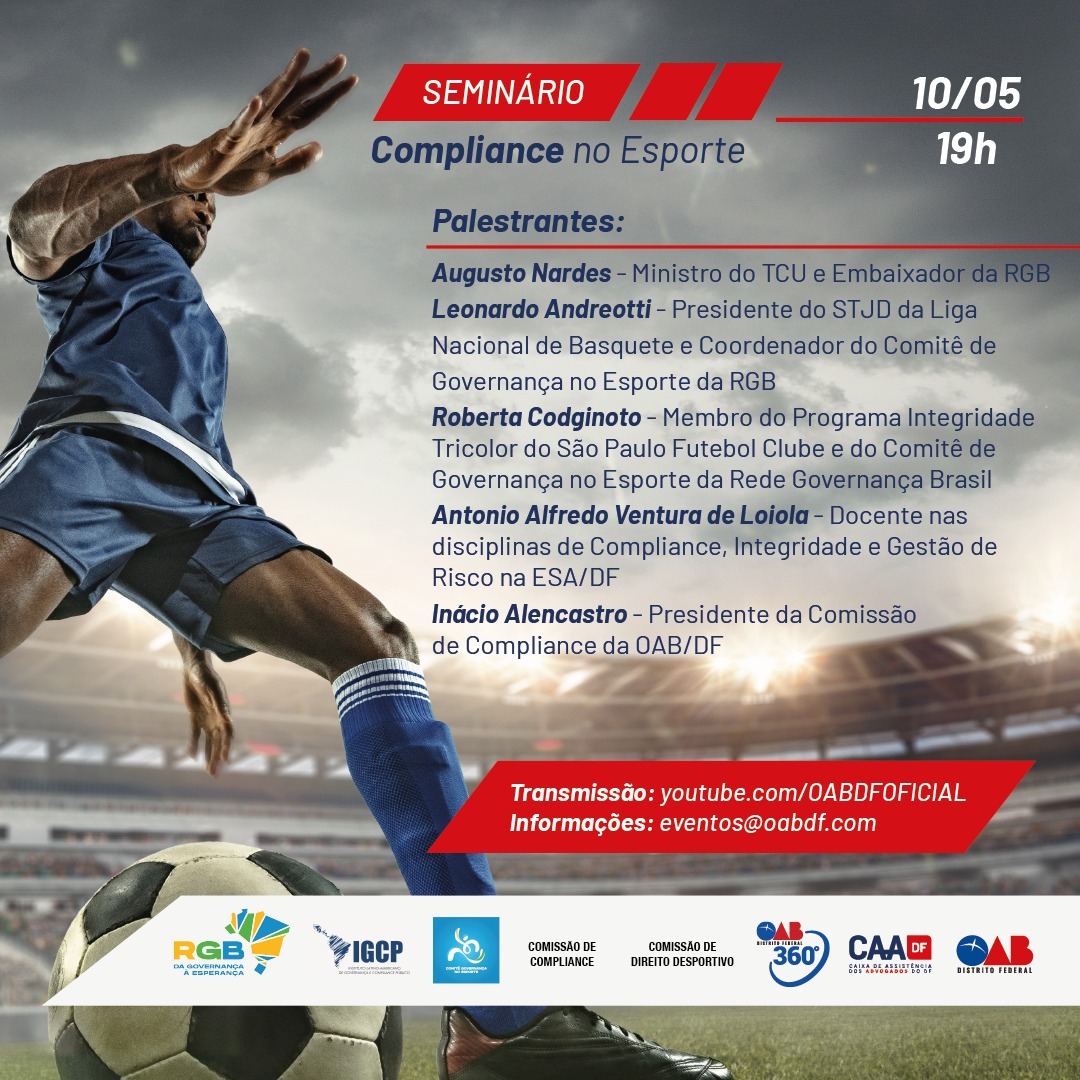 RGB lança Comitê de Governança no Esporte na terça-feira (10.05) em Brasília