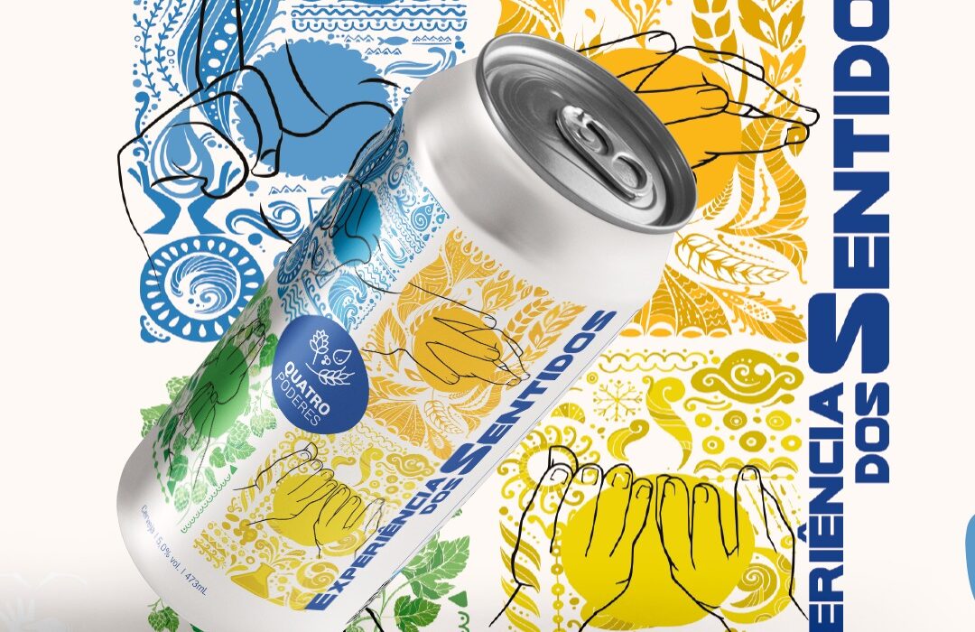 Quatro Poderes participa do projeto Experiência dos Sentidos com rótulo de cerveja para comunidade Surda Geral