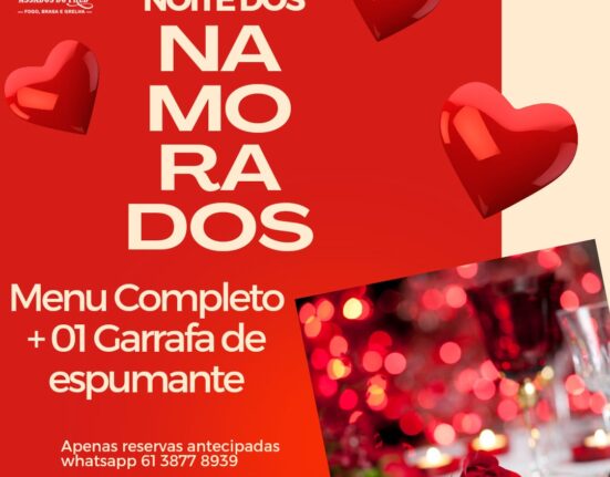 Noite romântica dos namorados no Assados do Fred Gastronomia