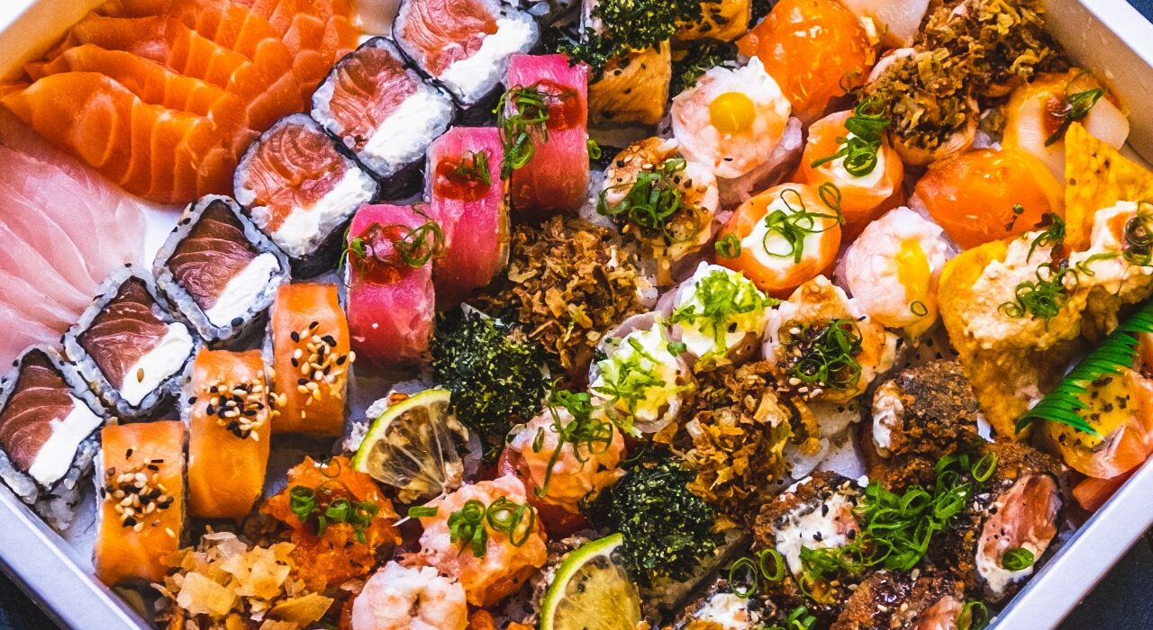 O amor com sushi está no ar Gastronomia