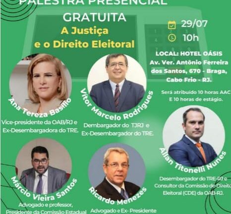 A Justiça e o Direito Eleitoral Rio de janeiro