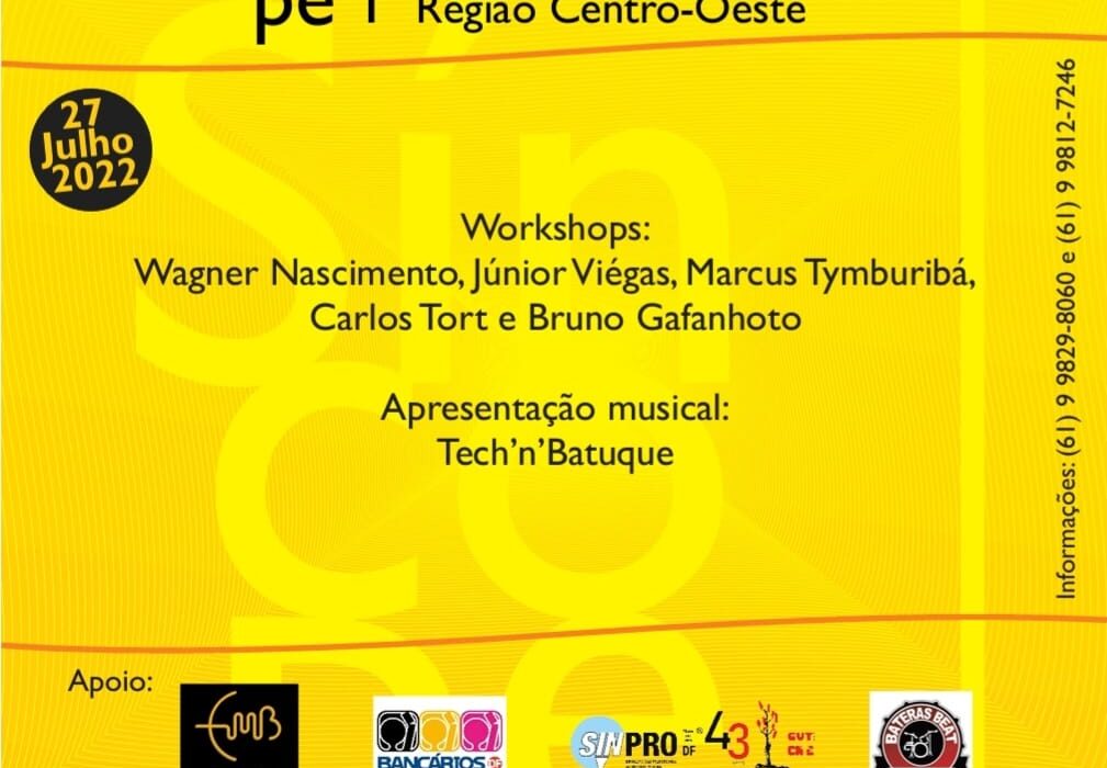 Brasília recebe 1° Simpósio de Bateristas e Percussionistas da Região Centro-Oeste Música