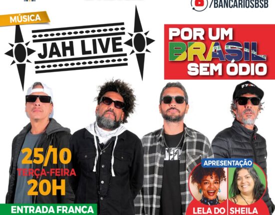 De graça na UnB. Shows de Jah Live e outras atrações - dia 25/10, terça-feira Teatro
