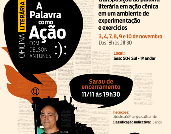 Sesc-DF promove oficina literária com imersão no universo da palavra, de 7 a 10/11 Natal