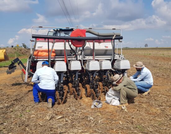 É logo ali: foi dado início ao plantio da competição de cultivares de soja da AgroBrasilia 2023 Cultura