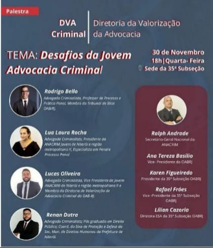 Desafios da Jovem Advocacia Criminal Eventos