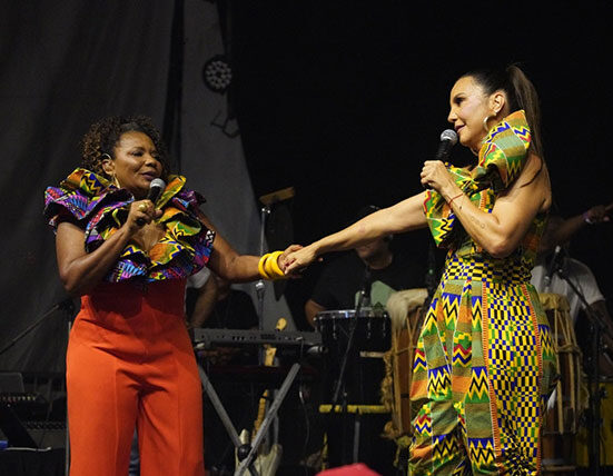 Margareth Menezes recebeu convidados no Mercado Iaô Música