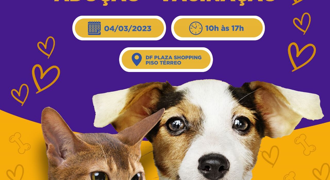 DF Plaza Shopping tem sábado com feira de adoção e vacinação antirrábica Eventos