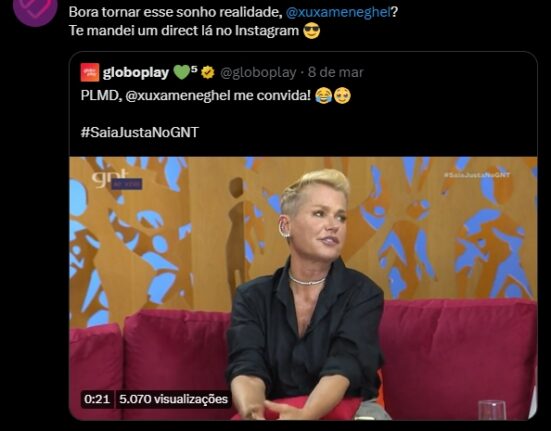 Xuxa diz que quer ir a uma casa de swing; Sexlog faz convite Música