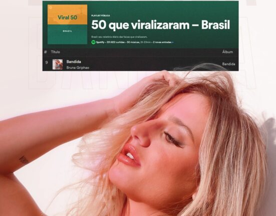 Primeiro single de Bruna Griphao alcança o Top 10 virais do Spotify Notícias