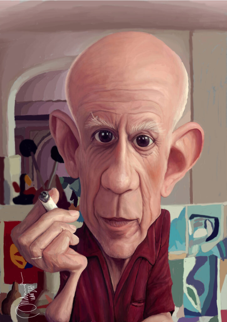 50 anos sem Picasso: Artista ganha exposição virtual com mais de 200 cartuns Artes