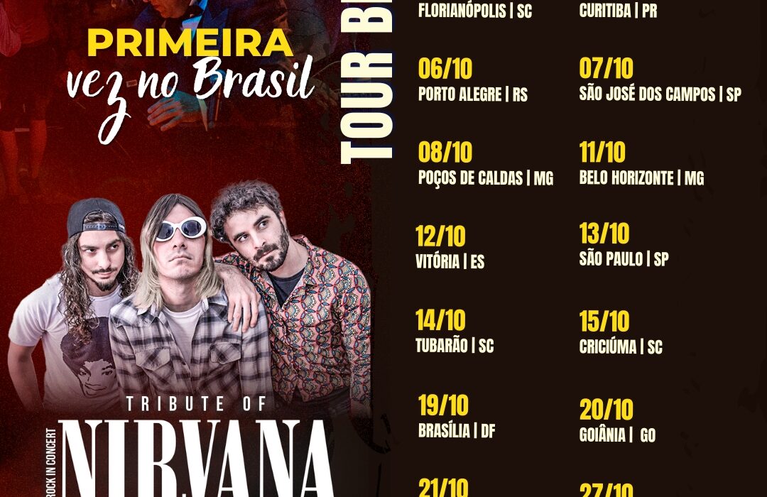 Maior tributo ao Nirvana do mundo anuncia mais dois shows em tour no Brasil acompanhado por Orquestra Sinfônica Eventos