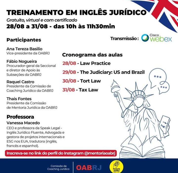 Treinamento em Inglês Jurídico Colunismo Social