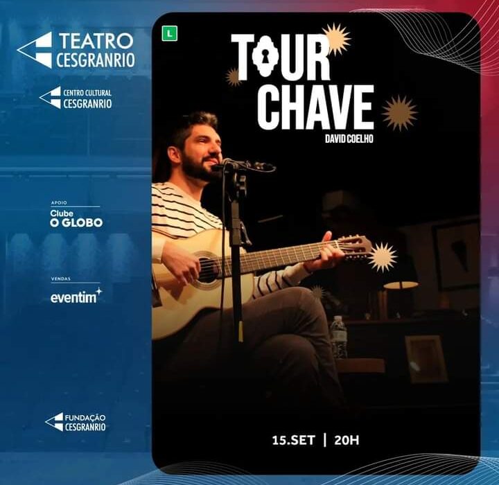 David Coelho, no Teatro Cesgranrio Colunismo Social