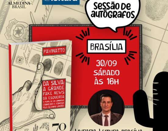 Pavinatto lança livro sobre "a grande fake news da esquerda" no dia 30/09 em Brasília cinema