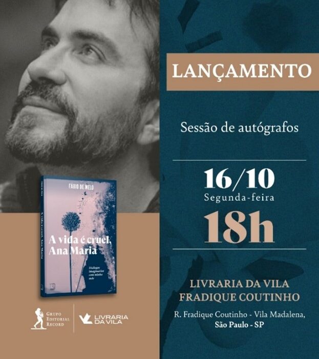 Livraria da Vila recebe Fábio de Melo em São Paulo para lançamento de seu novo livro Cultura