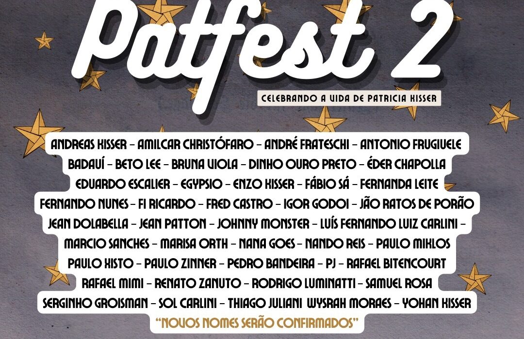 Andreas Kisser reúne artistas como Nando Reis, Samuel Rosa e Dinho Ouro Preto no Patfest, festival solidário que celebra a memória de Patrícia Kisser Eventos