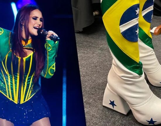 Dulce María usa botas presenteada por Joelma para encerrar turnê do RBD no Brasil Música