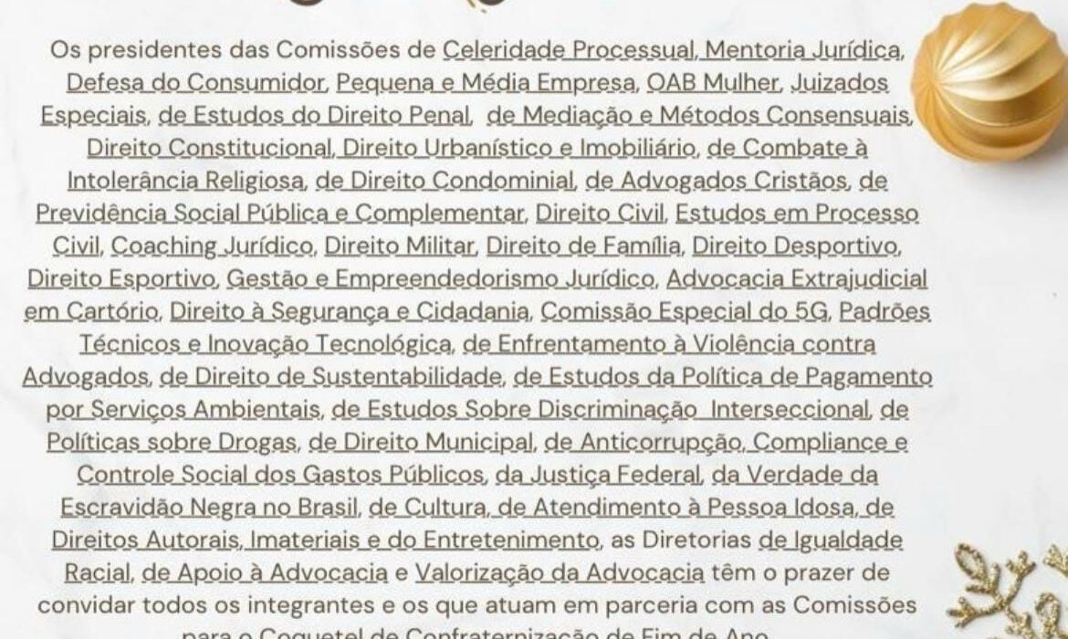 Confraternização de Natal Colunismo Social