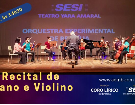 Recital de piano e violino no Teatro do Sesi Música