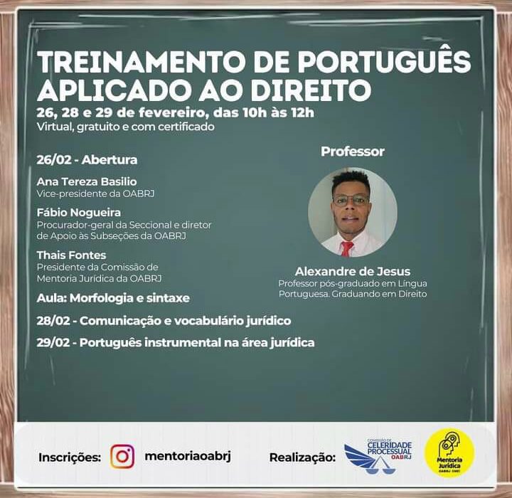 Treinamento de Português aplicado ao Direito Colunismo Social