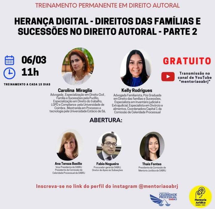 Treinamento Permanente em Direito Autoral Colunismo Social