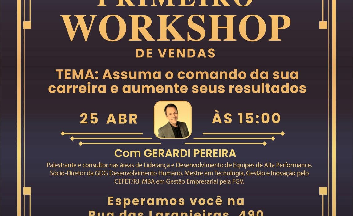Primeiro Workshop de Vendas Rio de janeiro