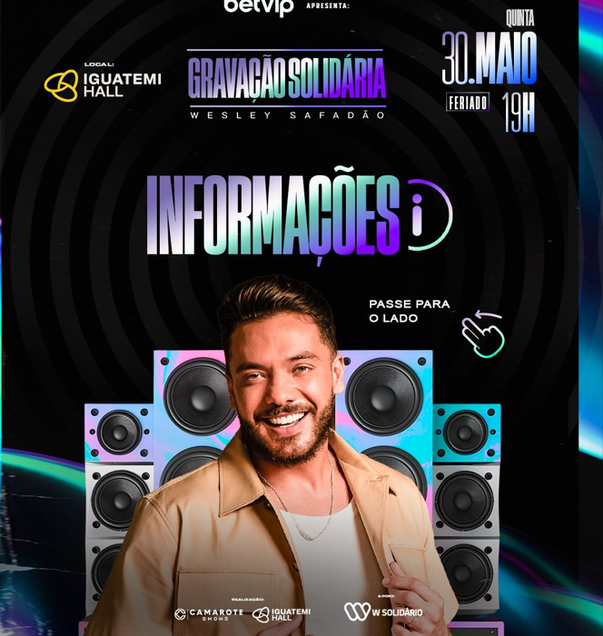 Wesley Safadão anuncia gravação solidária em Fortaleza, no próximo dia 30 Música