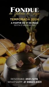 Festival de Fondue, nesta sexta e no sábado. Rio de janeiro
