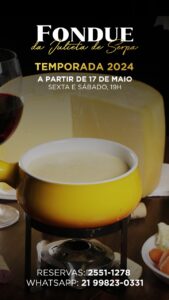 Festival de Fondue, nesta sexta e no sábado. Rio de janeiro