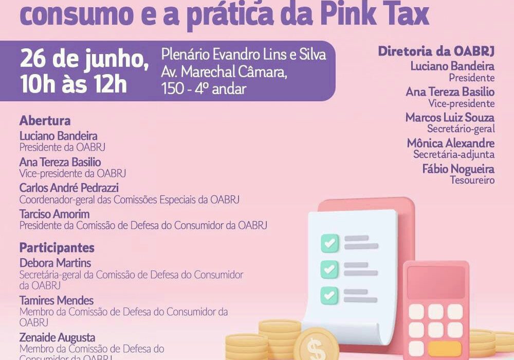 Relações de Consumo e a prática da Pink Tax (Taxa Rosa) Rio de janeiro