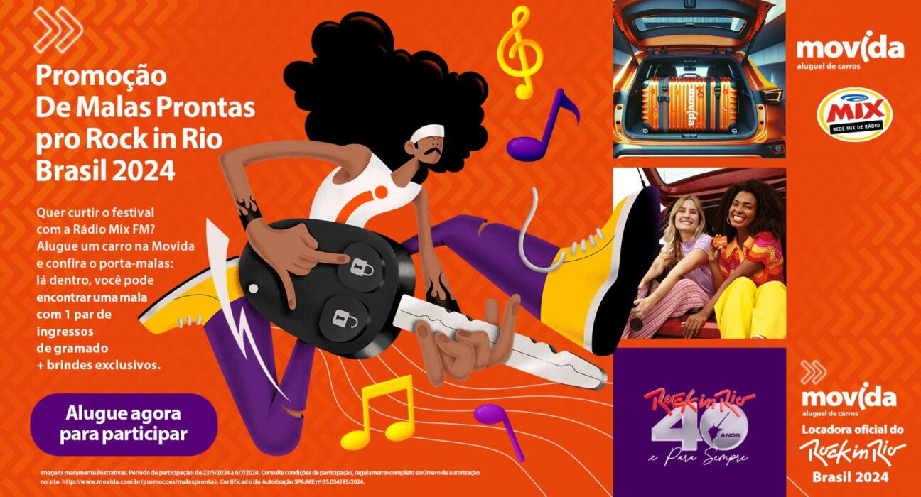 Movida lança promoção "De Malas Prontas pro Rock in Rio Brasil 2024" Música